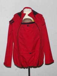 Šanami - Softshellová bunda pro nošení dětí 2v1 - červená