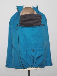Šanami - Softshellová bunda pro nošení dětí 3v1 zimní - petrolejová - melír
