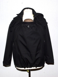 Šanami - Softshellová bunda pro nošení dětí a těhotné 3v1 - černá