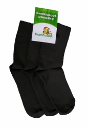 Bambusové ponožky pro dospělé - sada 3 páry - černé