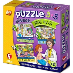 Efko - Soubor puzzle 3+3 - Můj svět