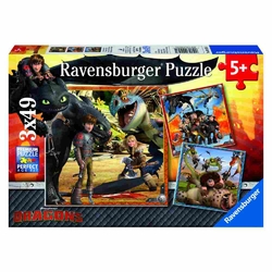 Ravensburger puzzle 092581 Jak vycvičit draka 3x49 dílků