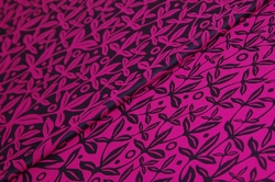 Šátek na nošení miminek a dětí ŠaNaMi - Trojlístky - purpurová-modrá