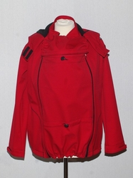 Šanami - Softshellová bunda pro nošení dětí a těhotné 3v1 - červená