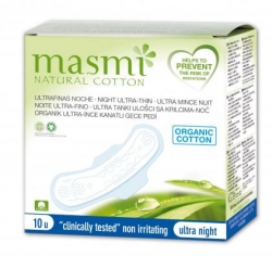 MASMI - Ultratenké vložky z organické bavlny ULTRA NIGHT s křidélky