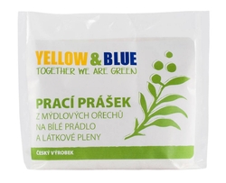 Prací prášek z mýdlových ořechů na bílé prádlo a pleny - YELLOW & BLUE