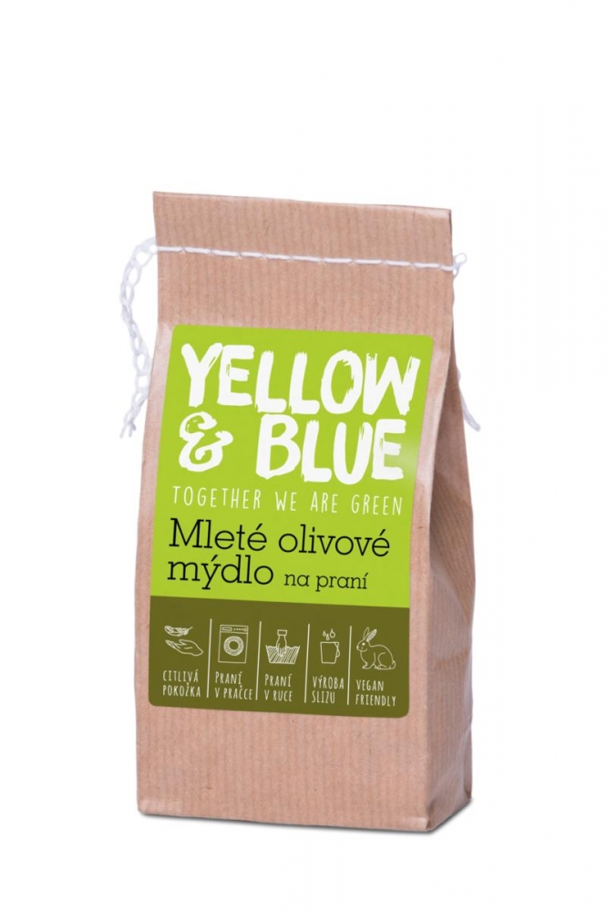 YELLOW & BLUE - Mleté olivové mýdlo na praní