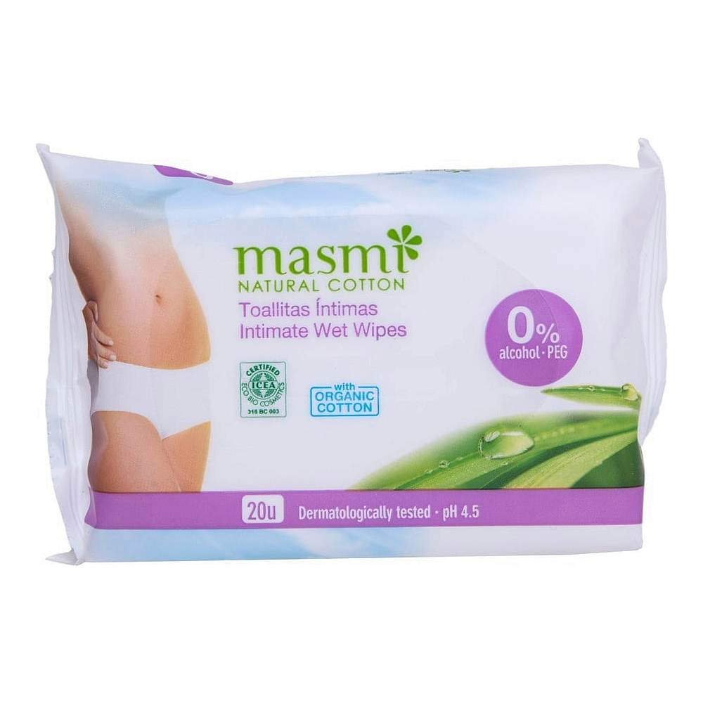 MASMI - Intimní vlhčené ubrousky z organické bavlny